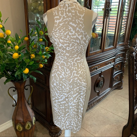 Calvin Klein | animal print colorblock scuba dress size 8 - Picture 8 of 15